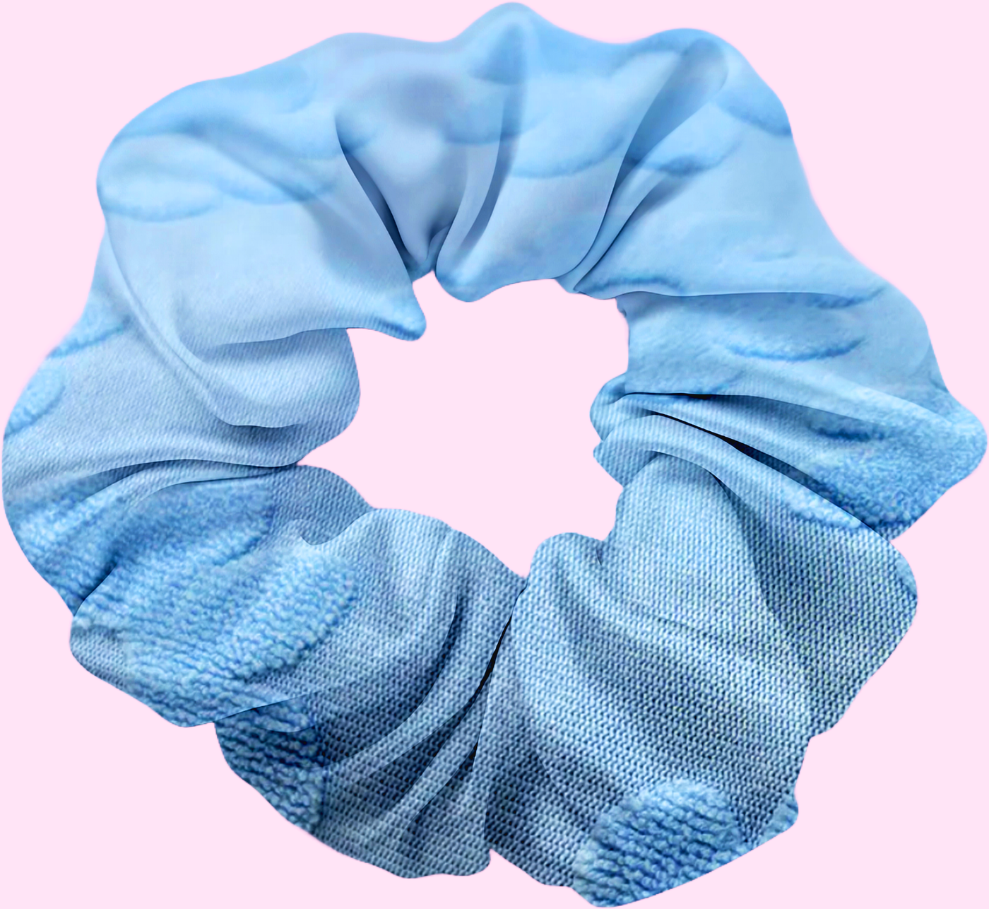 Blue Daisy Scrunchie