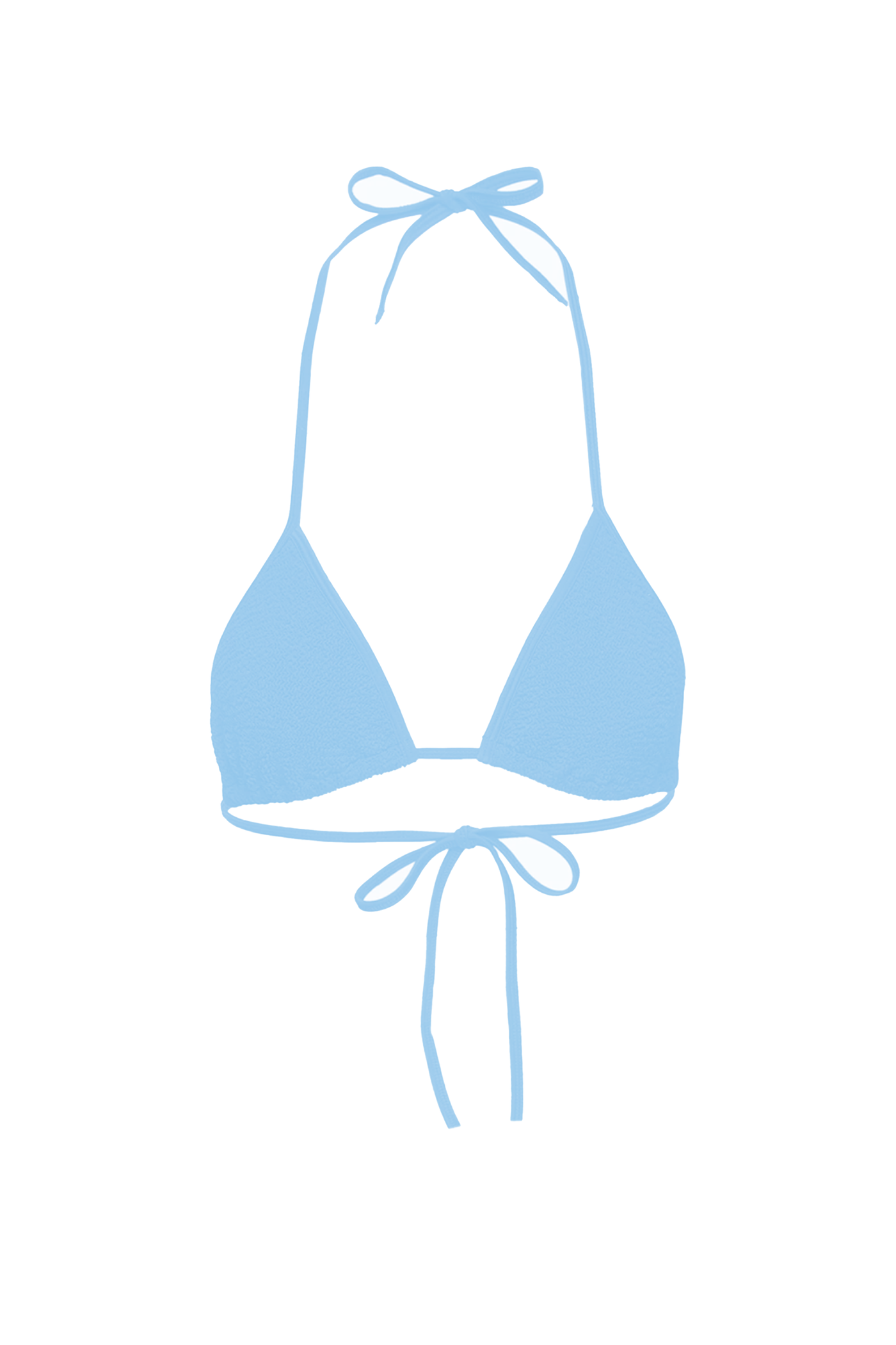 Light Blue Triangle String Bikini Top