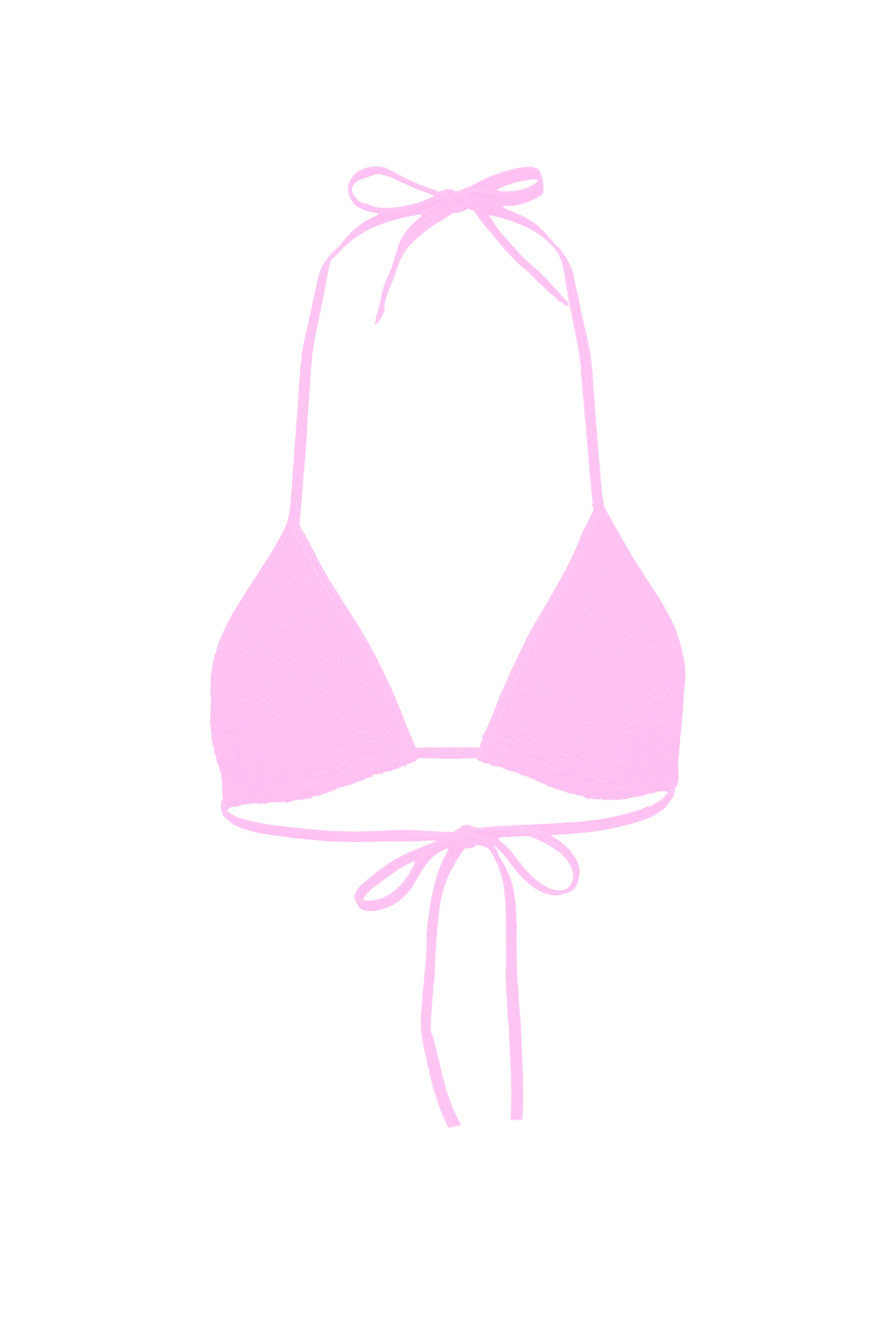 Pastel Pink Triangle String Bikini Top