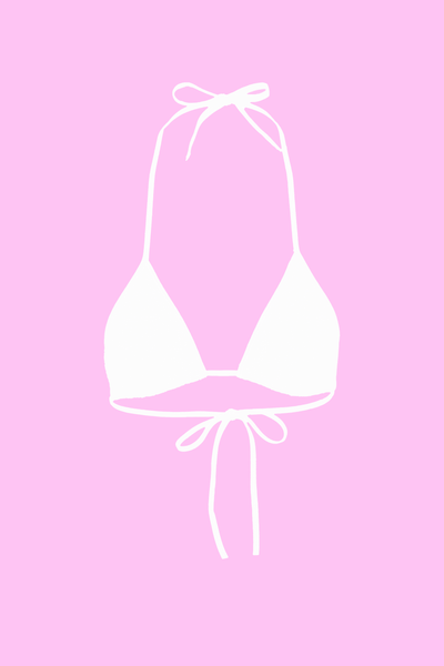 Solid Color Triangle Bikini Top