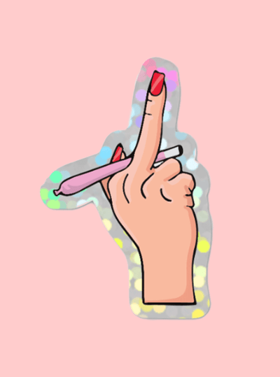 FU YT Glitter Sticker - Lalele